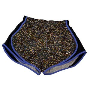 Nike Shorts Womens Small Black Multicolor Tempo‎ Dri-FIT Lined Athletic Running